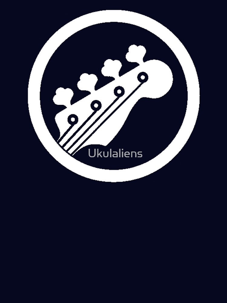 Bass Headstock Bass Guitar White by Ukulaliens