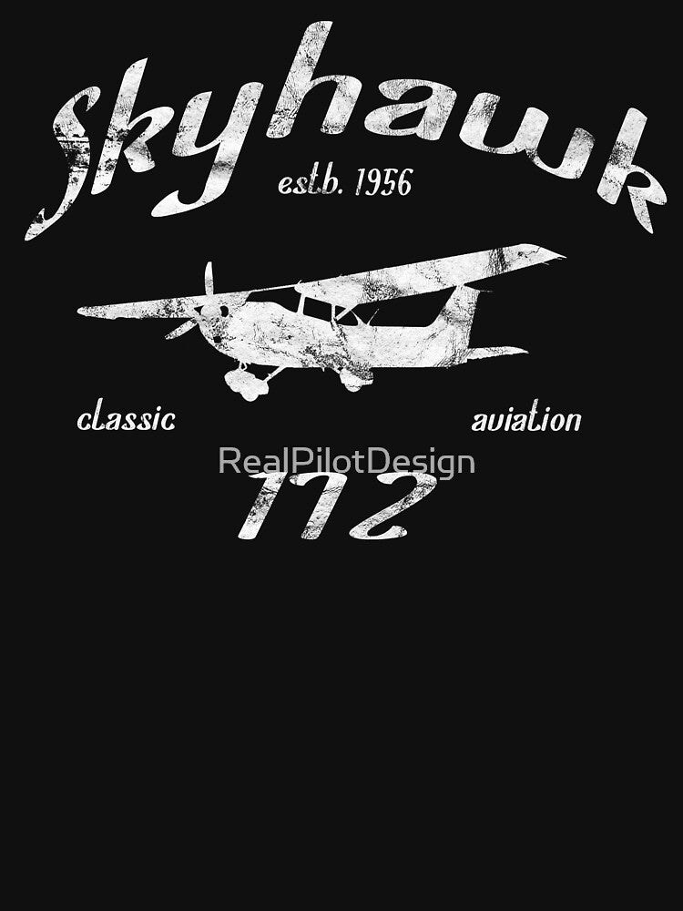 Cessna 172 Skyhawk Classic Vintage Design by RealPilotDesign