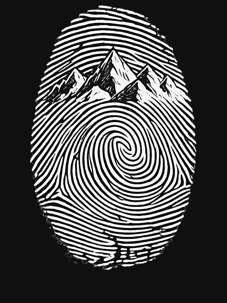 Nature Is in My DNA – Mountain Fingerprint Design by GabeMountainArt