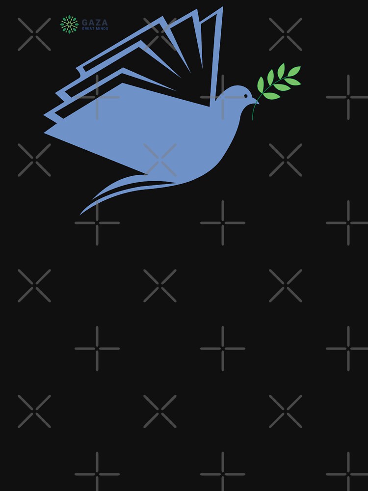 Dove Book Peace, Light Blue - Gaza Great Minds Logo, UL by Gaza Great Minds
