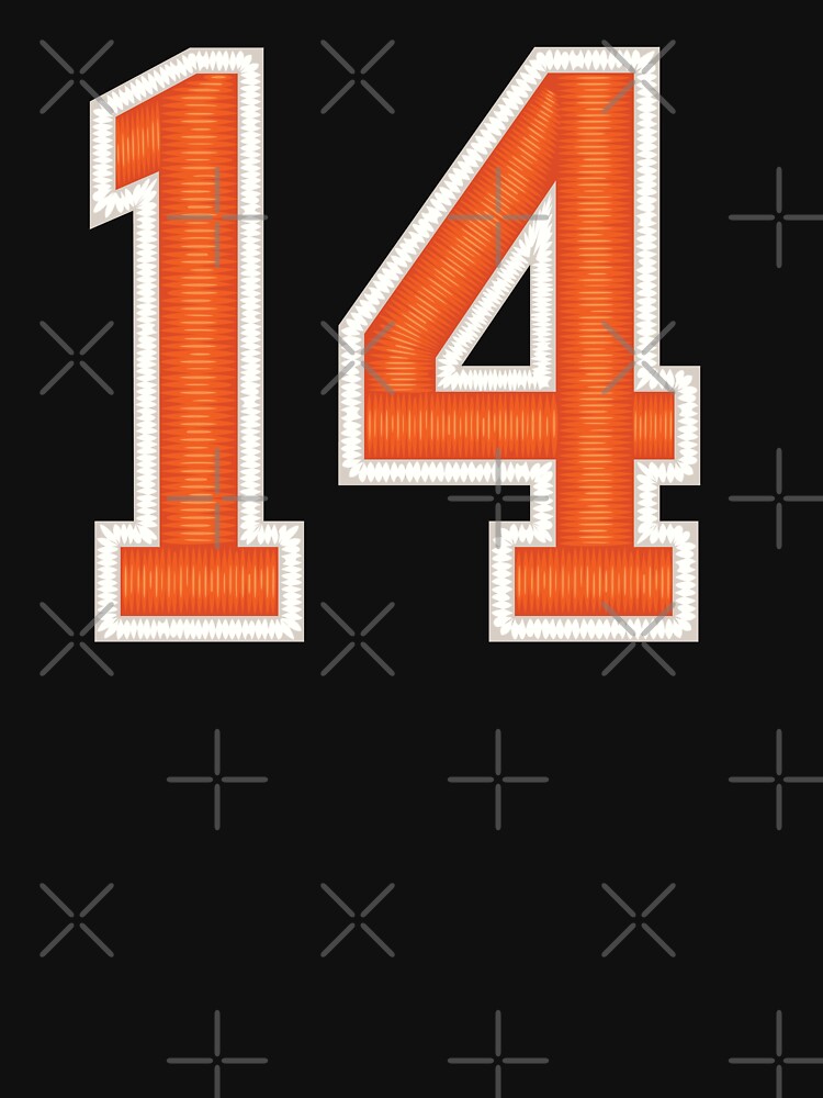 Sports Number 14 Jersey fourteen Orange by elhefe