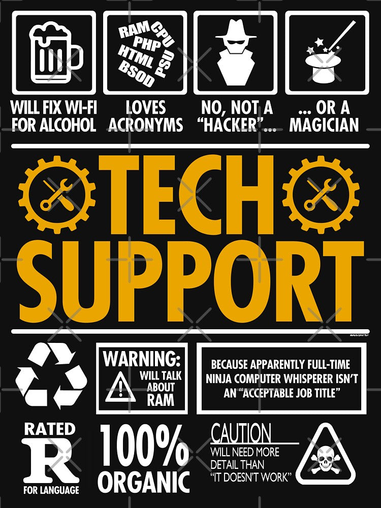 Tech Support Funny IT Helpdesk by Nerd Shizzle