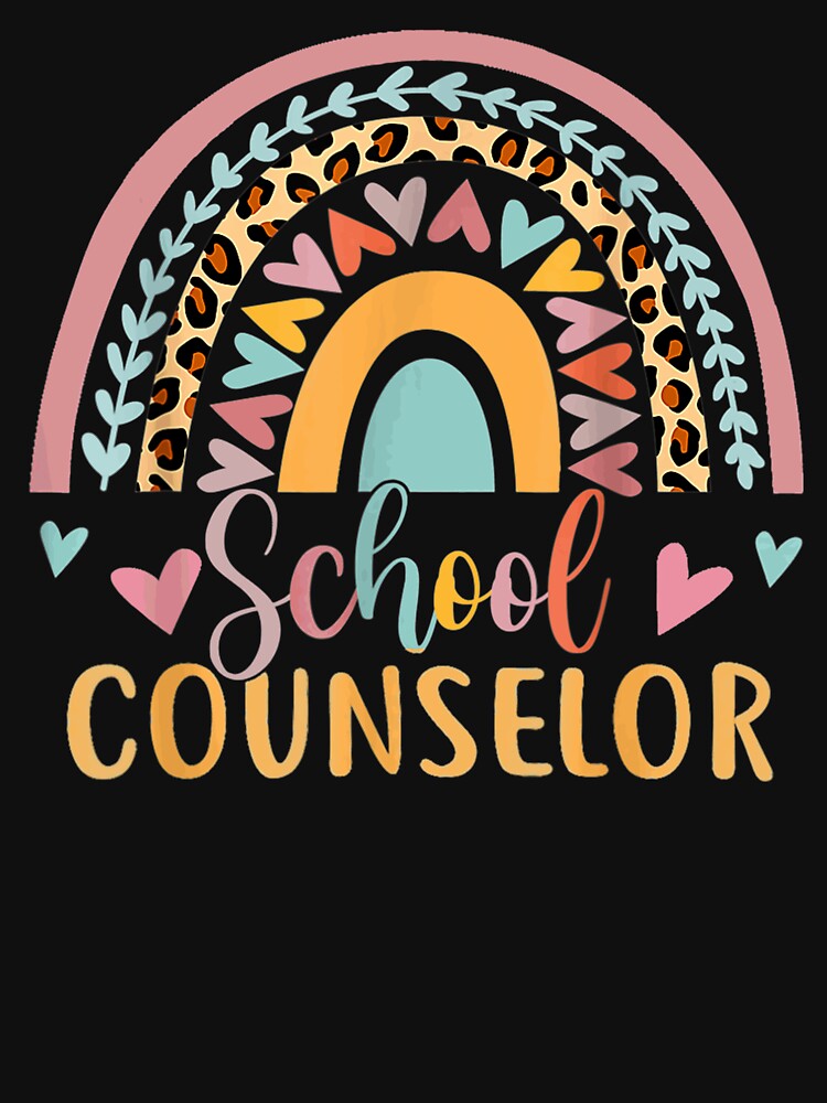 Funny School Counselor Rainbow Leopard Print Counselor by DieterShop