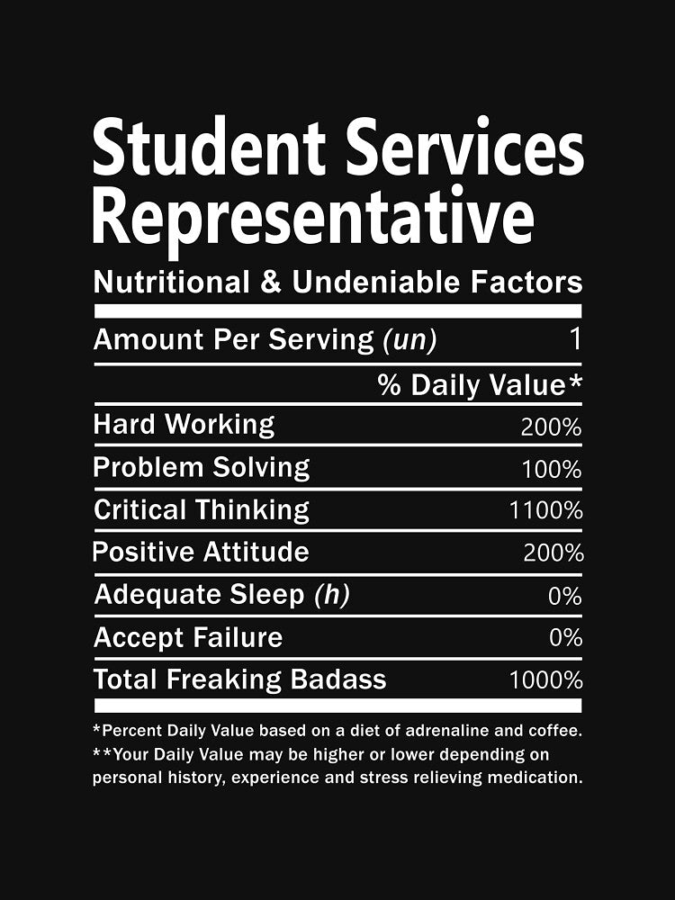 Student Services Representative  T Shirt - Nutritional Daily Factors Job Gift Item Tee by gabridunc4