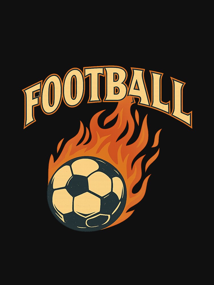 Football Flames – Vintage Soccer Ball Design for True Fans by darkan1 Unisex , , , Long Sleeve Tee