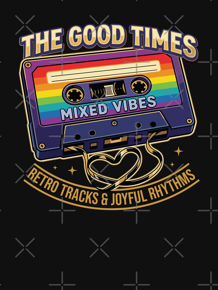 Mixed Vibes Retro Rainbow Cassette Tape Gay Pride LGBT Heart by crouchingpixel