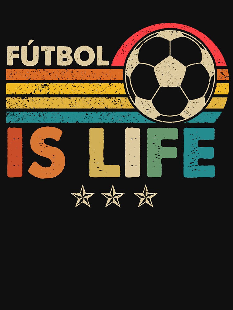 Futbol Is Life Football Lover Soccer Funny Vintage by AdellAddie Unisex , , , Long Sleeve Tee