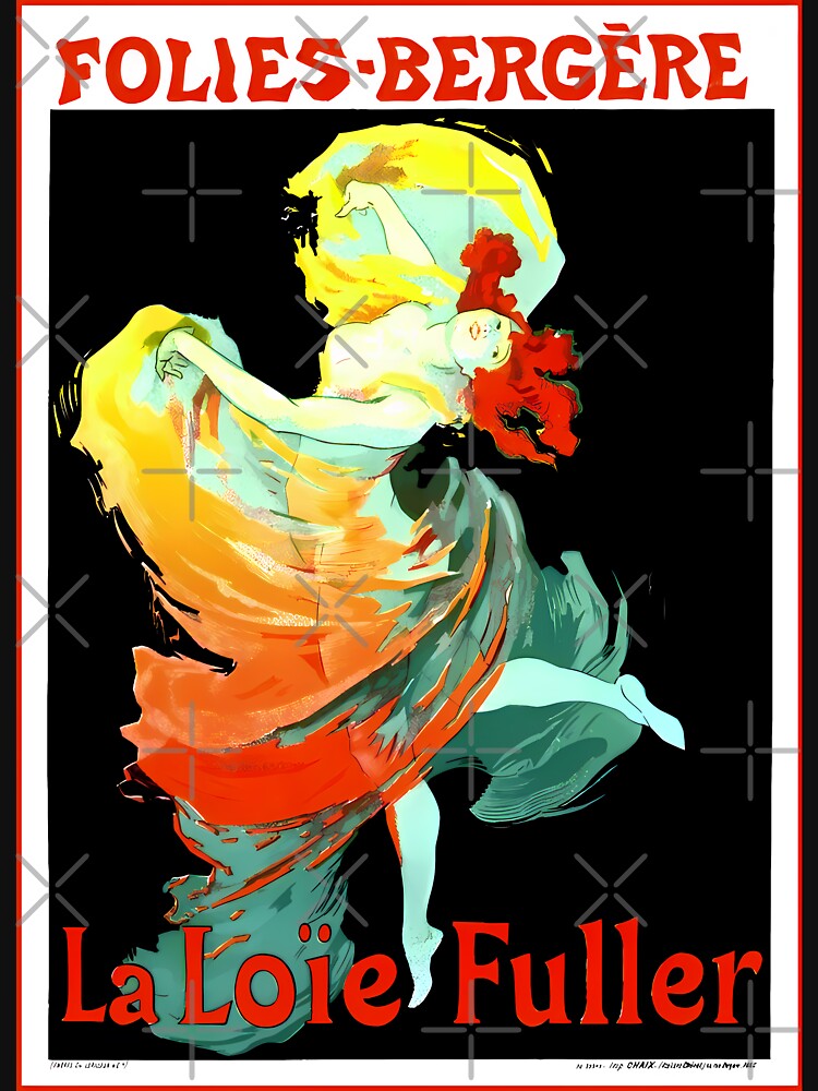 La loie fuller Folies Bergere Paris Cabaret Music Hall Advertisement Vintage French by TeeARTHY