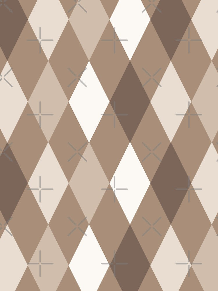 Neutral Earthy Tone Harlequin Diamonds Design 2 by PatternTitan