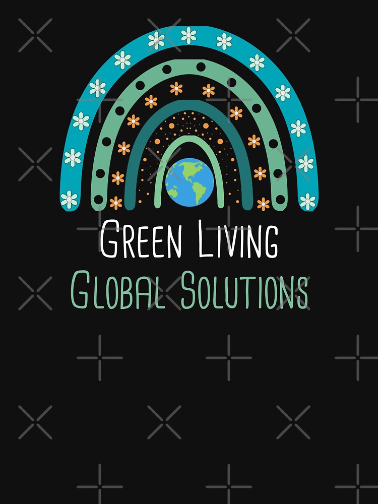 Green Living, Global Solutions Environmental Protection Positive Phrase by FemiBiutti