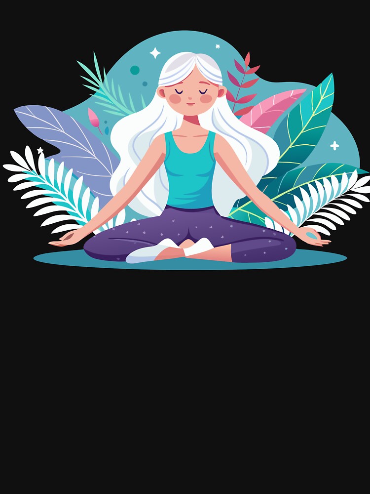 Girl Meditating in Lotus Pose by natalielaf