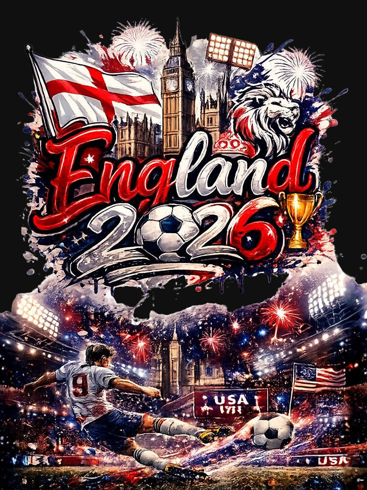 England World Cup 2026 UK Soccer Merch | Football Fan Gear |England Sports Apparel Tee | England independence Day |Soccer worldcup ChampionshipSoccer World ver 1 by CosmicNook1