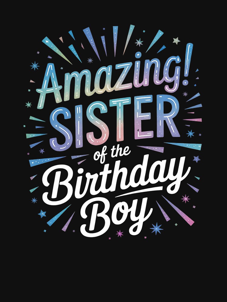 Sister of the Birthday Boy Matching Family Sister Party  1 by angolinnArt