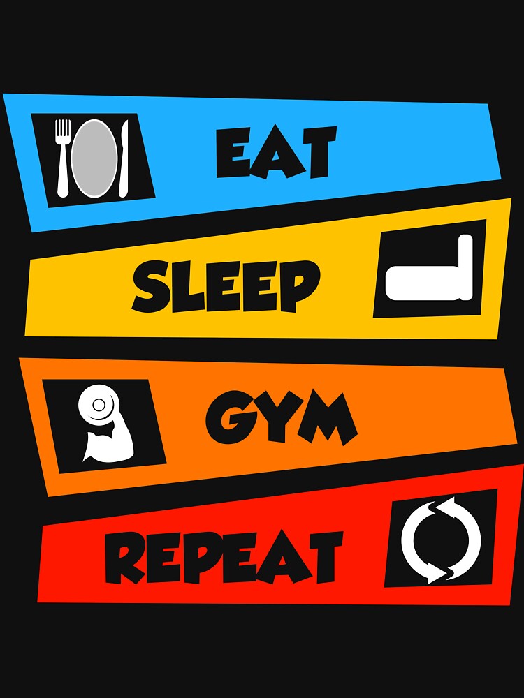 Eat Sleep Gym Repeat Classic T-shirt by el-meehdi