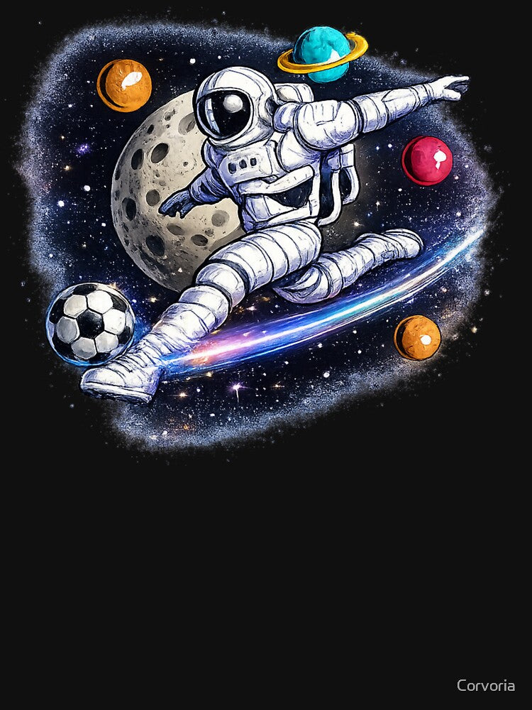 Kids Soccer Astronaut Gift by Corvoria Unisex , , , Long Sleeve Tee