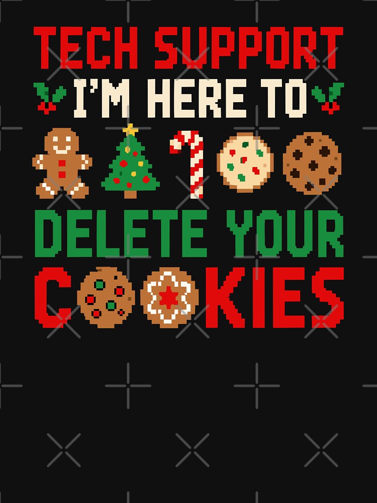 Tech Support Christmas Cookies Pun Funny Xmas Gift for Men Women by alenaz