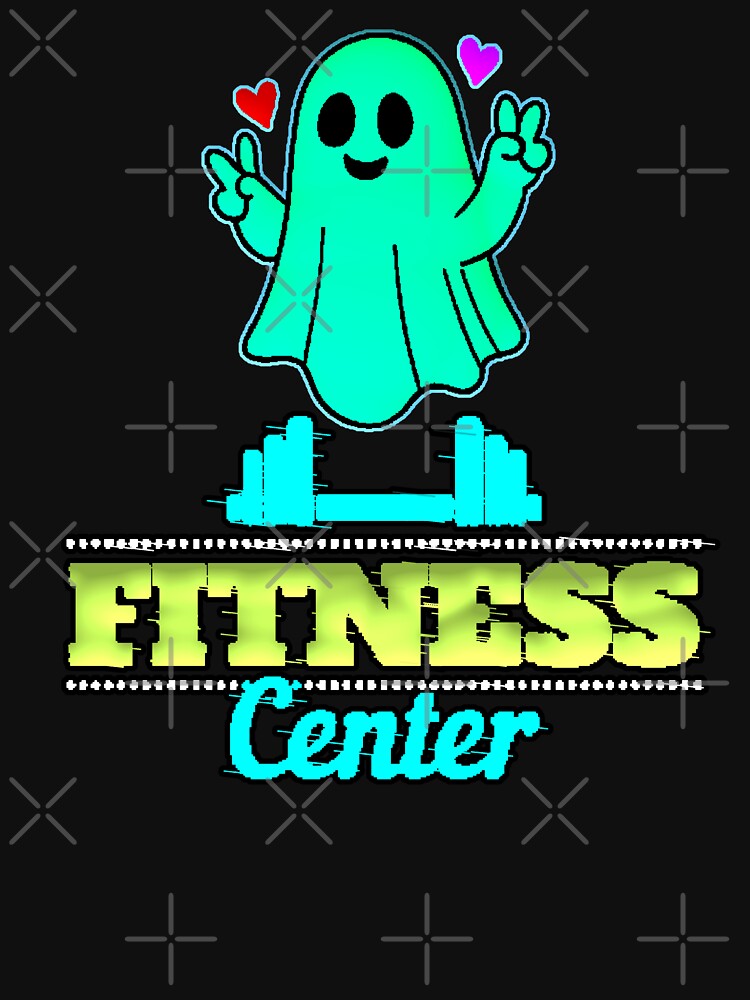 Kawaii Ghost Fitness Center Neon Green Gym by AstronautMerch
