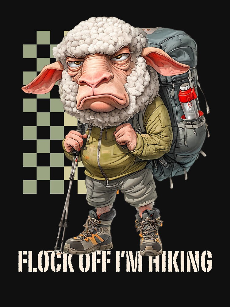 Unique Funny Hiking Sheep Outdoors For Him Dad Uncle Husband by MTJ-Mushrooms