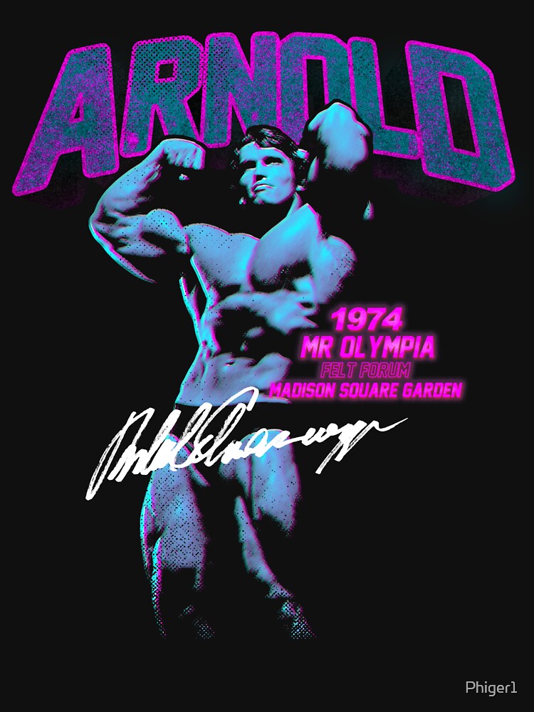 Vintage Arnold Schwarzenegger Mr. Olympia 1974 Tee - Classic Bodybuilding by Phiger1