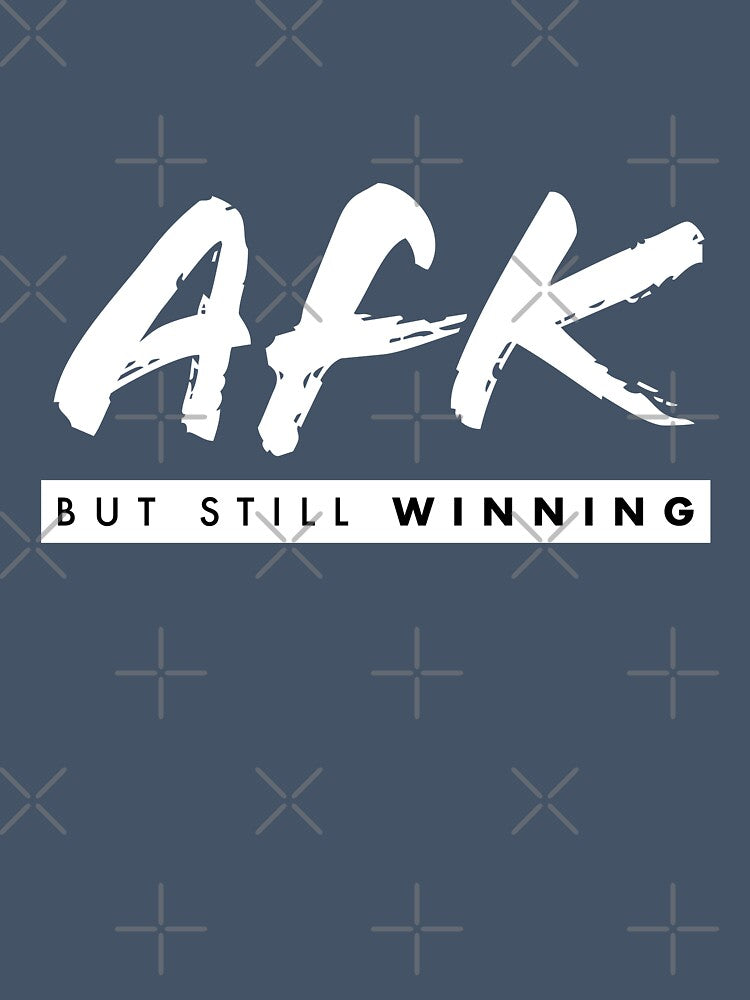 AFK But Still Winning Dark – Funny Gamer Humor Gift for Gamers by Hello Hobbies