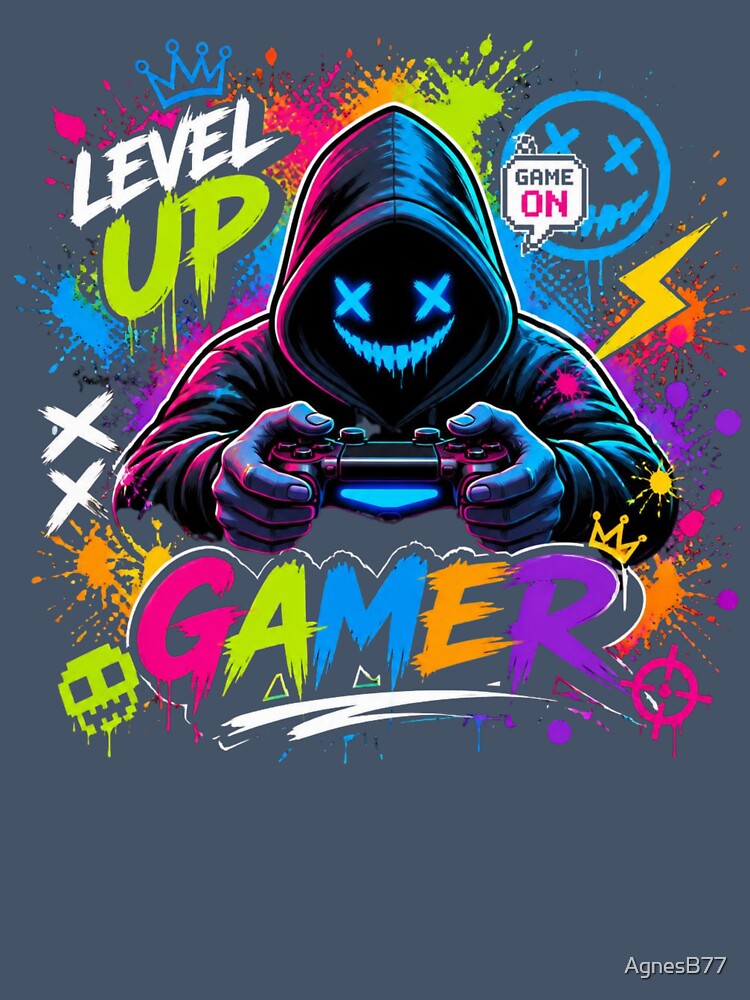 Level Up Gamer Graffiti Mascot by AgnesB77