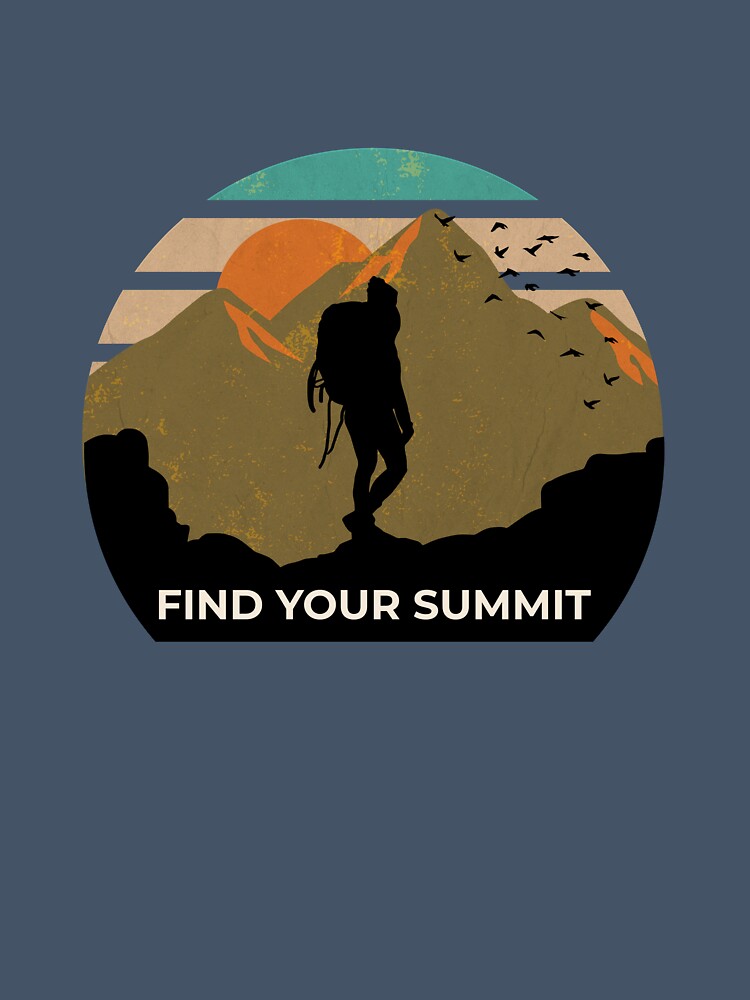 Find Your Summit. Hiking Woman. by FigTreeFactory