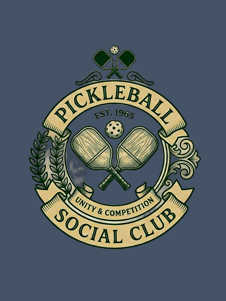 Pickleball Social Club - Athletic Crest by Clintora