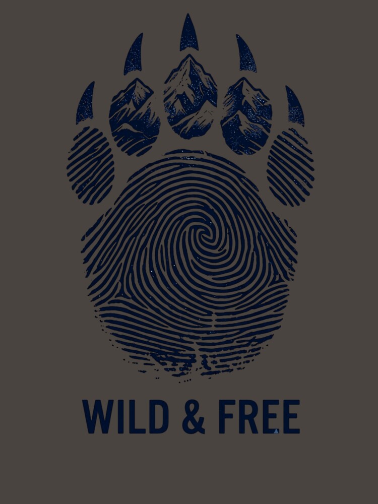 Wild & Free Mountain Bear Paw Print by GabeMountainArt