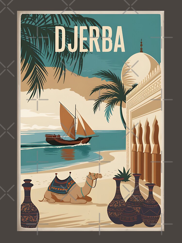 Vintage Travel Djerba Poster by Helen-Neal