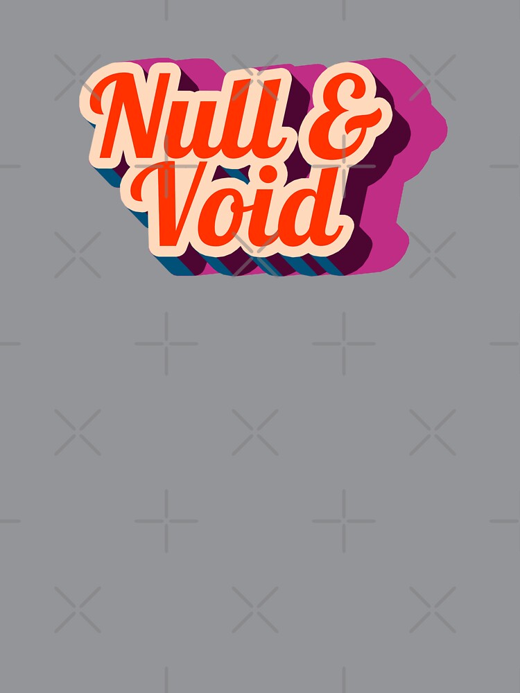 Retro Null and Void Computer Science Tech Humor by Aetherix Studio