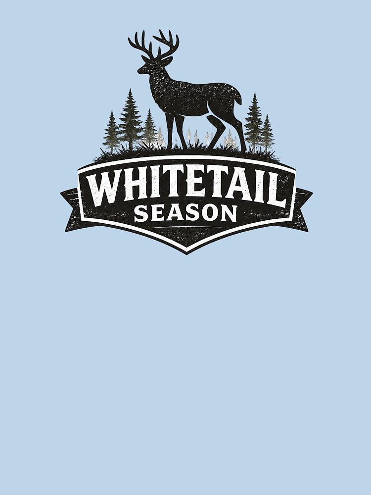 Whitetail Season Vintage Deer Hunting Badge Design by EastEndTownie