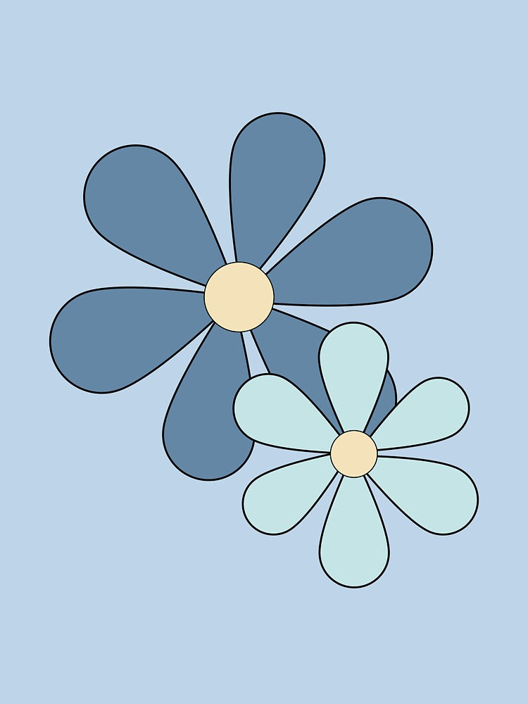 Blue Flower Power by Tanya C  Smith