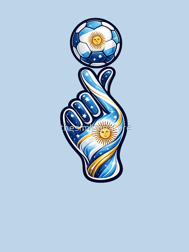 Argentina Soccer Hand Art | Argentine Football Fan Gift | World Cup Supporter Design | Argentina Flag Soccer Graphic | Football Lover by thesmilngnature