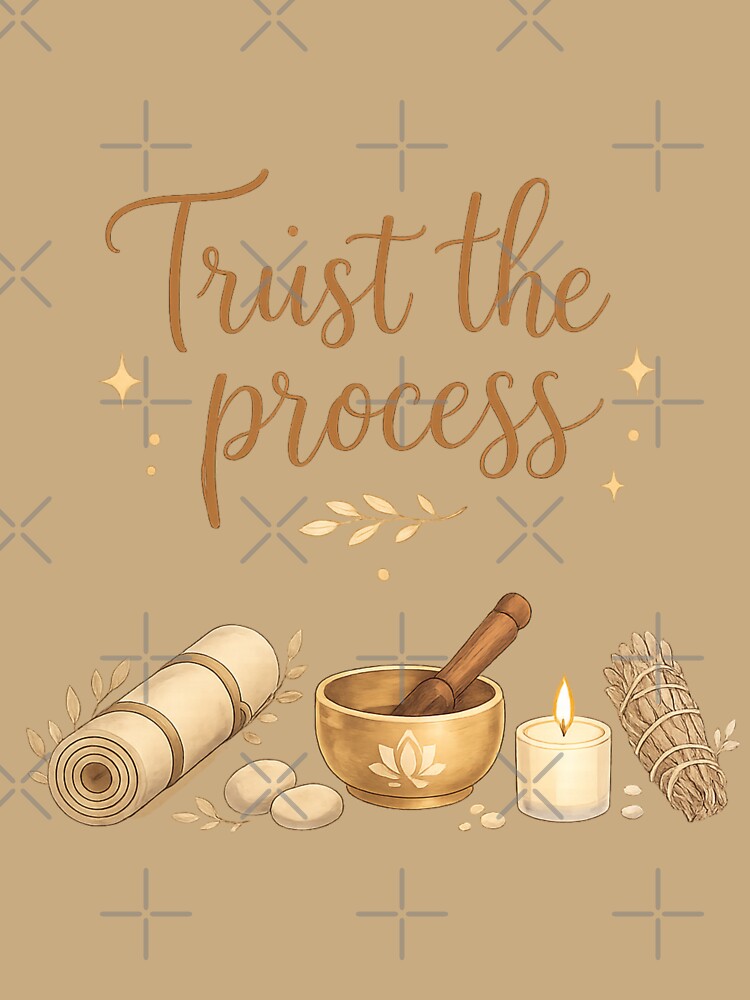 Trust the Process Yoga Quote | Meditation & Mindfulness Wellness Design | Zen Spiritual Gift by MimiSabu