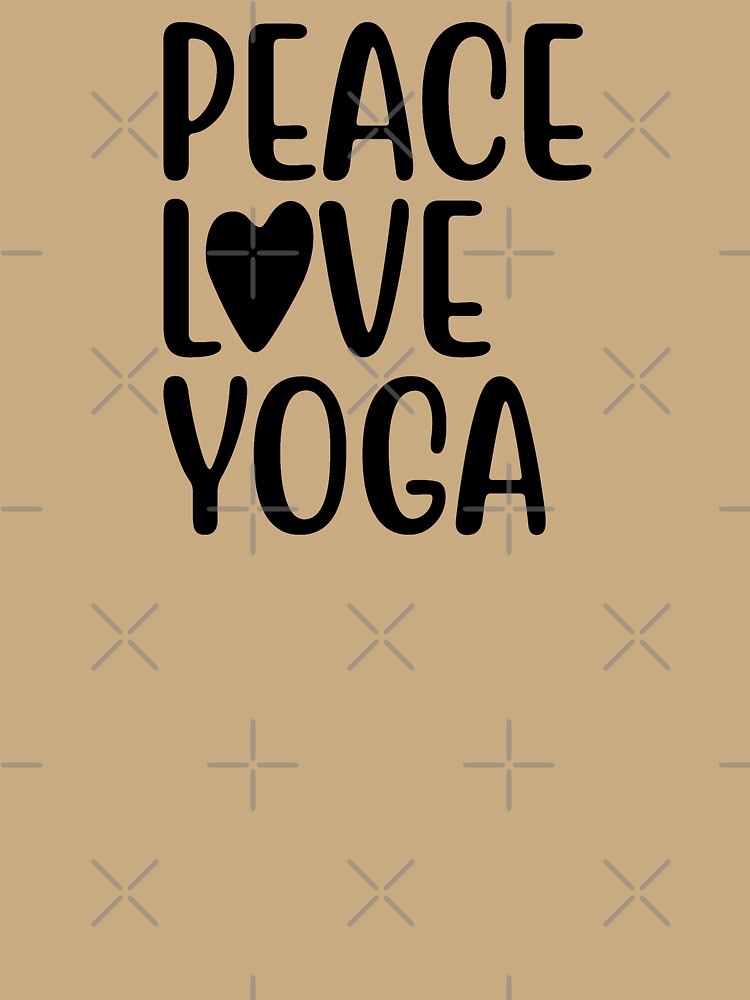 Yoga Quote Peace Love Yoga Motivational Saying by SoccaTamam