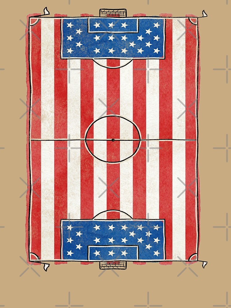 Vintage USA Soccer Field Flag. vintage. by EunsooLee Unisex , , , Long Sleeve Tee