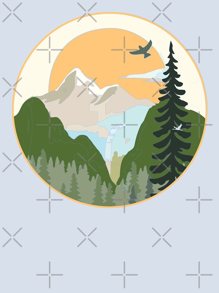 Vista Mountain Vision Mandala - Yellow Orange Blue Green by Loving Nature Gifts
