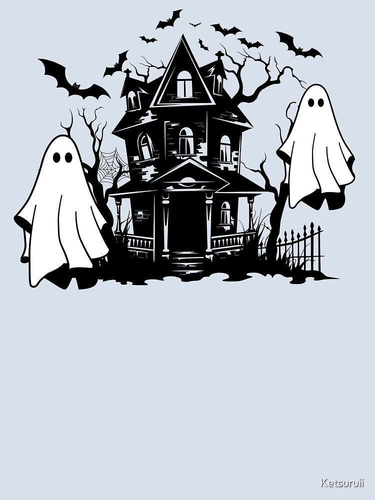 Halloween Horror Ghost And Castle by Ketsuruii shop