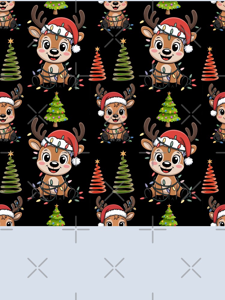Christmas Cheer Reindeer Cartoon Pattern by Grang Art Artistic Designs