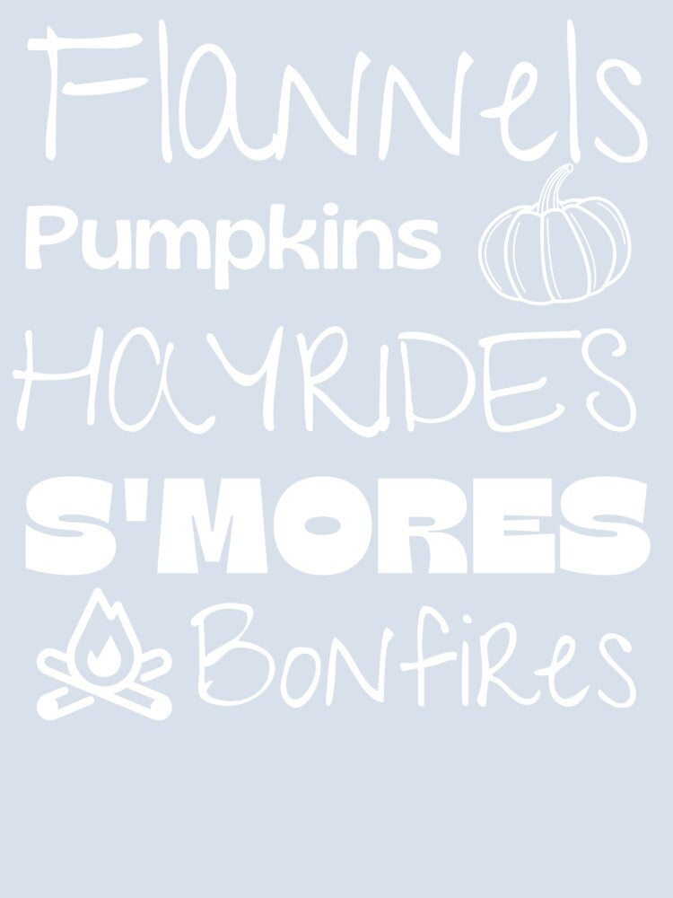 Flannels Pumpkins Hay Rides S'mores and Bonfires by RunThatApparel