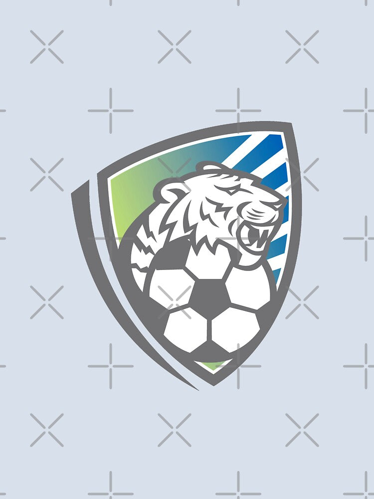 Tiger Soccer Ball Shield by patrimonio Unisex , , , Long Sleeve Tee
