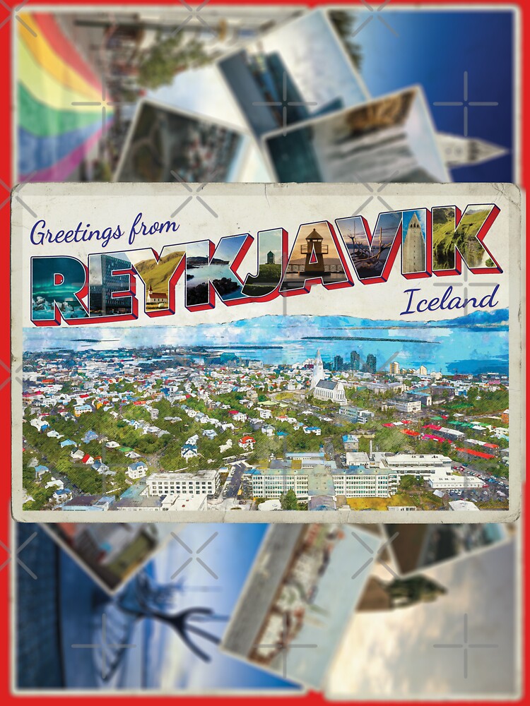 Greetings from Reykjavik in Iceland Vintage style retro souvenir by DeveloperProp0