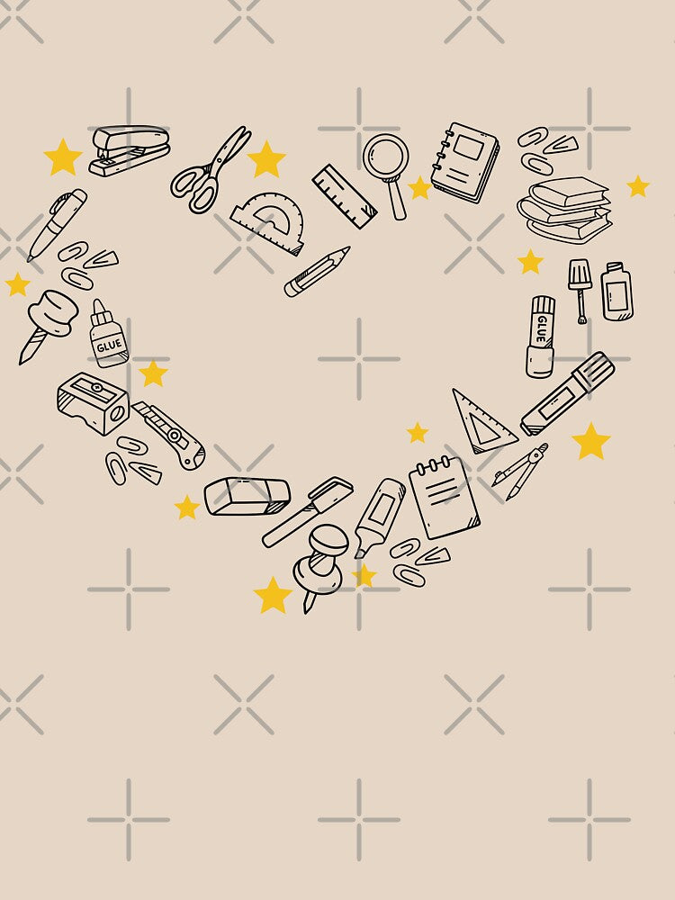 Back To School Stationary Line art _ Bunniesmee by bunniesmee