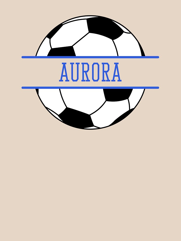 Aurora Personalized Soccer Ball by AtriumHouse Unisex , , , Long Sleeve Tee