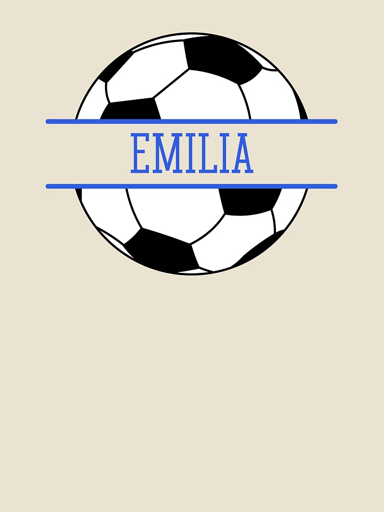 Emilia Personalized Soccer Ball by AtriumHouse Unisex , , , Long Sleeve Tee