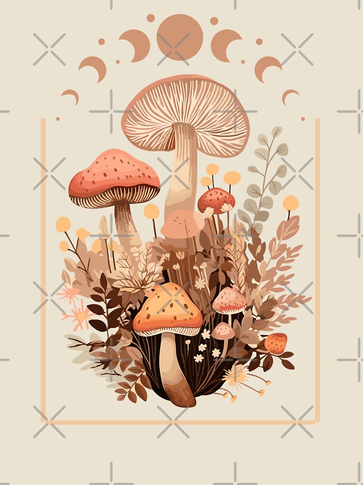 Boho Mushroom Cottage Core by GirlGlowGraphic