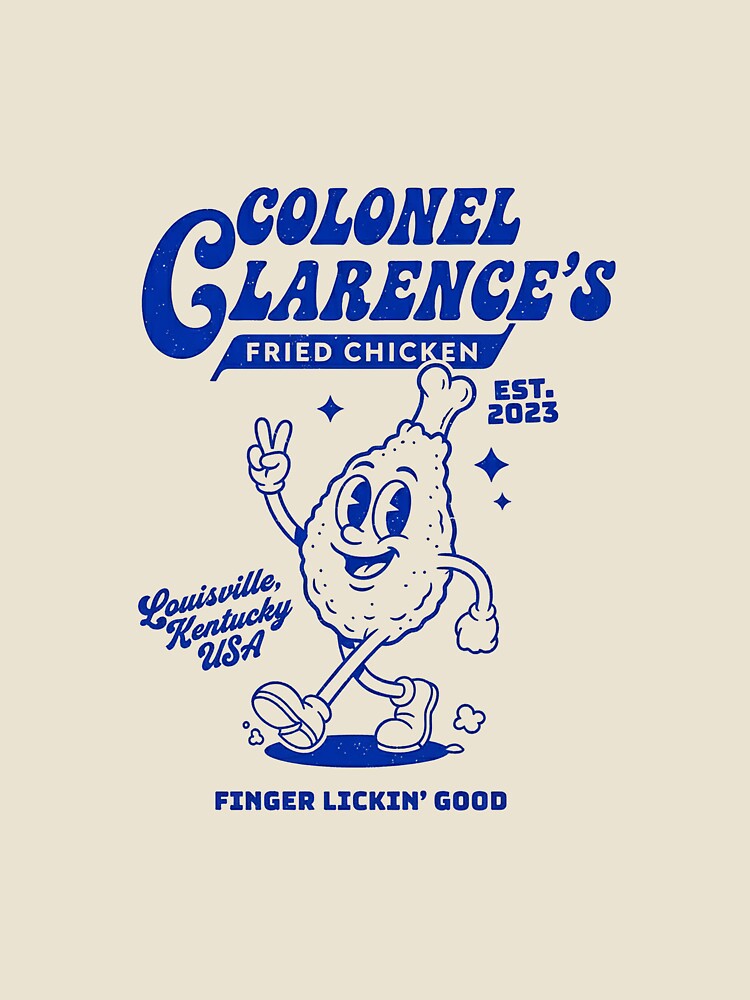Colonel Clarence's Fried Chicken Retro Mascot Design by HoopeStylee