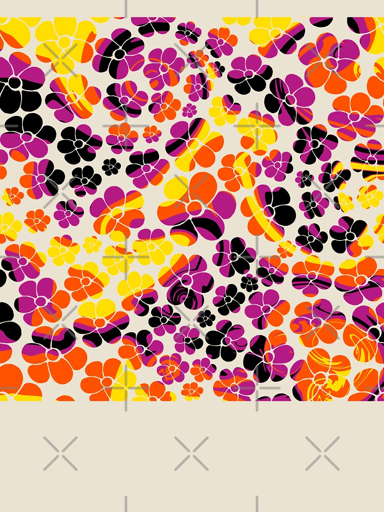 Flower Power - Black, Pink, Orange and Yellow by LAEC-Shop