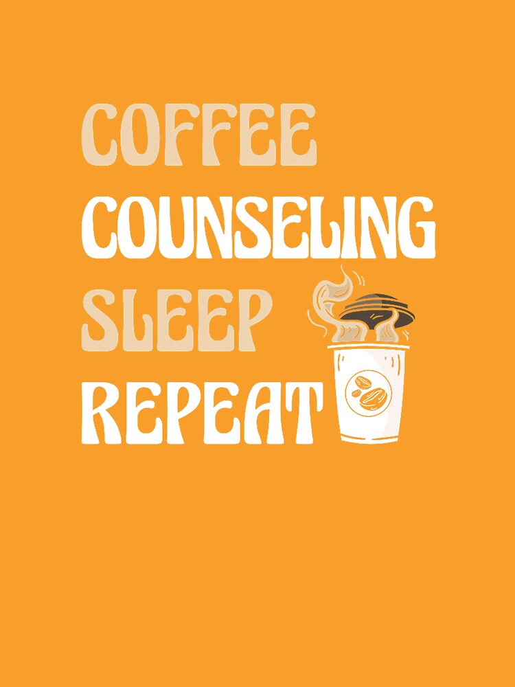 Coffee Counseling Sleep Repeat Mental Health Counselor Premium Tri-blend T-Shirt by JJLetterDesigns