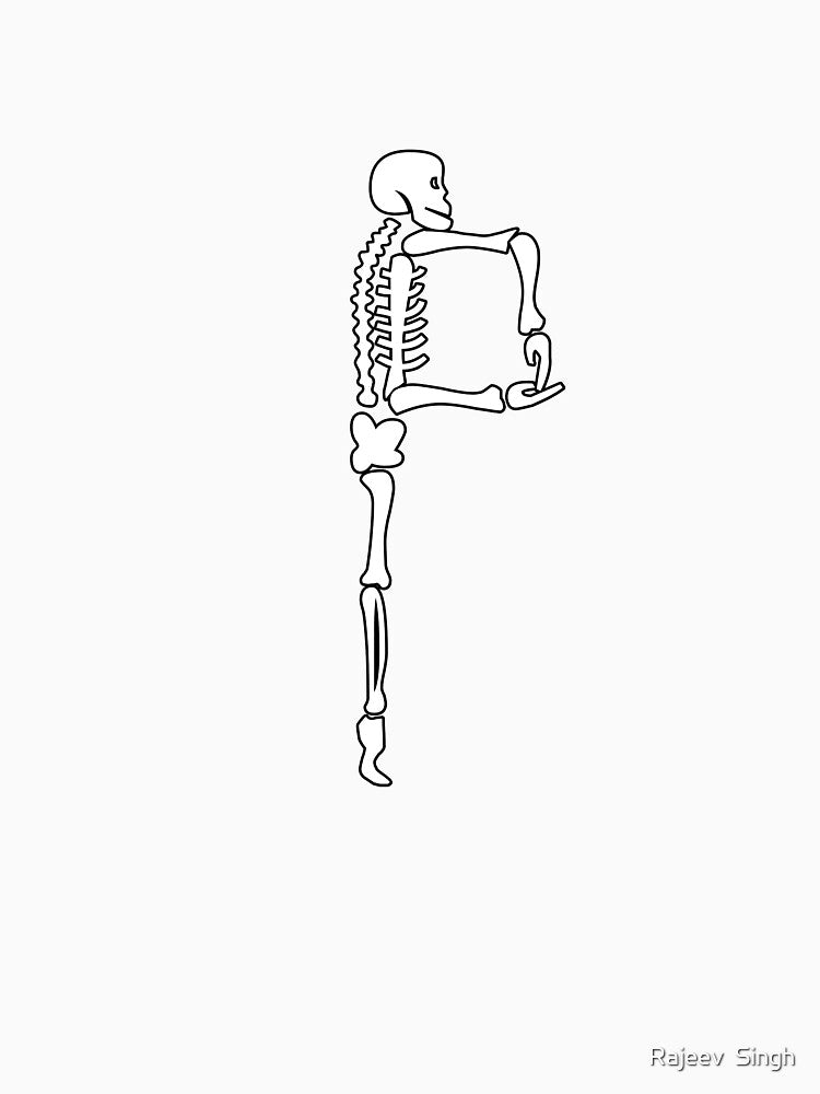 Skulls doing yoga initial monogram P by Rajeev  Singh